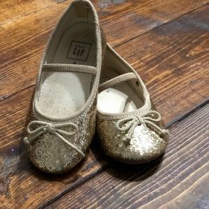 Gap gold sparkly dress shoes!